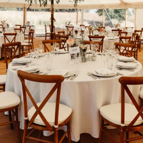 Tables and Chairs Hire for Marquees