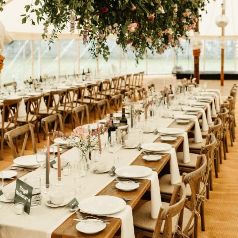 Tables and Chairs Hire for Marquees